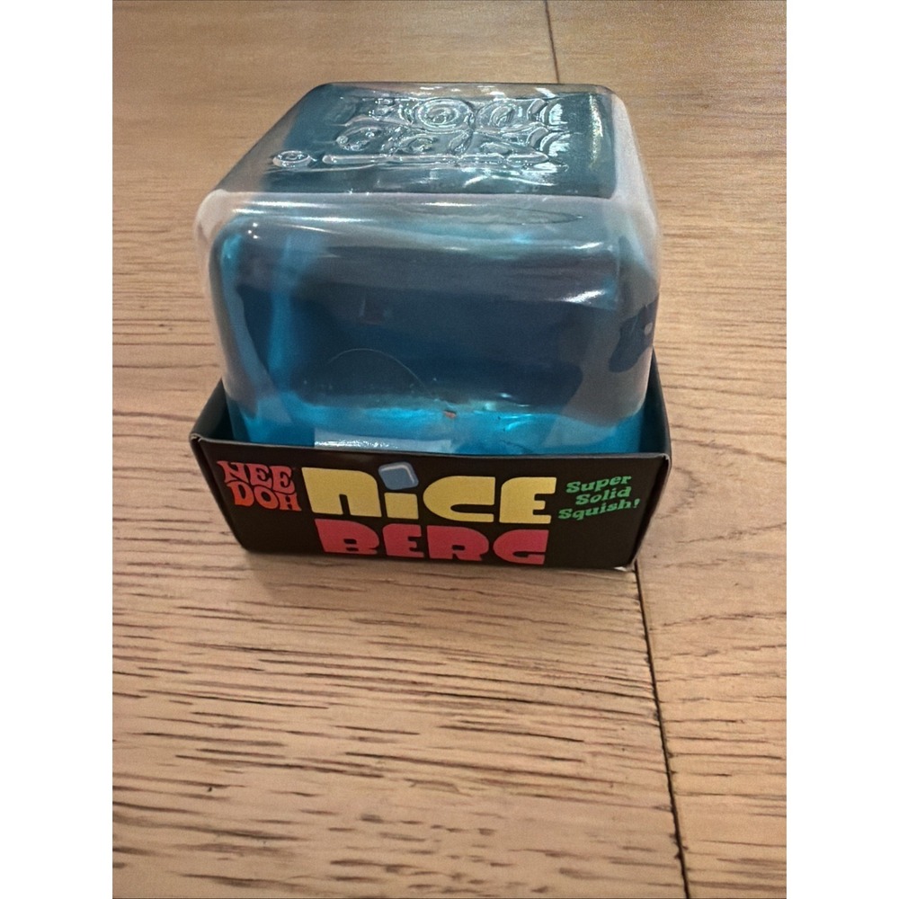 NeeDoh Nice Berg Blue XL Giant Nee Doh Niceberg Solid Squish Cube Ice Block New - Picture 3 of 5